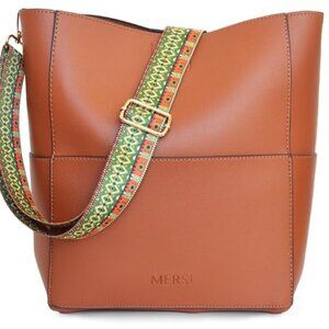 Mersi Brown Shoulder Bag with Pouch